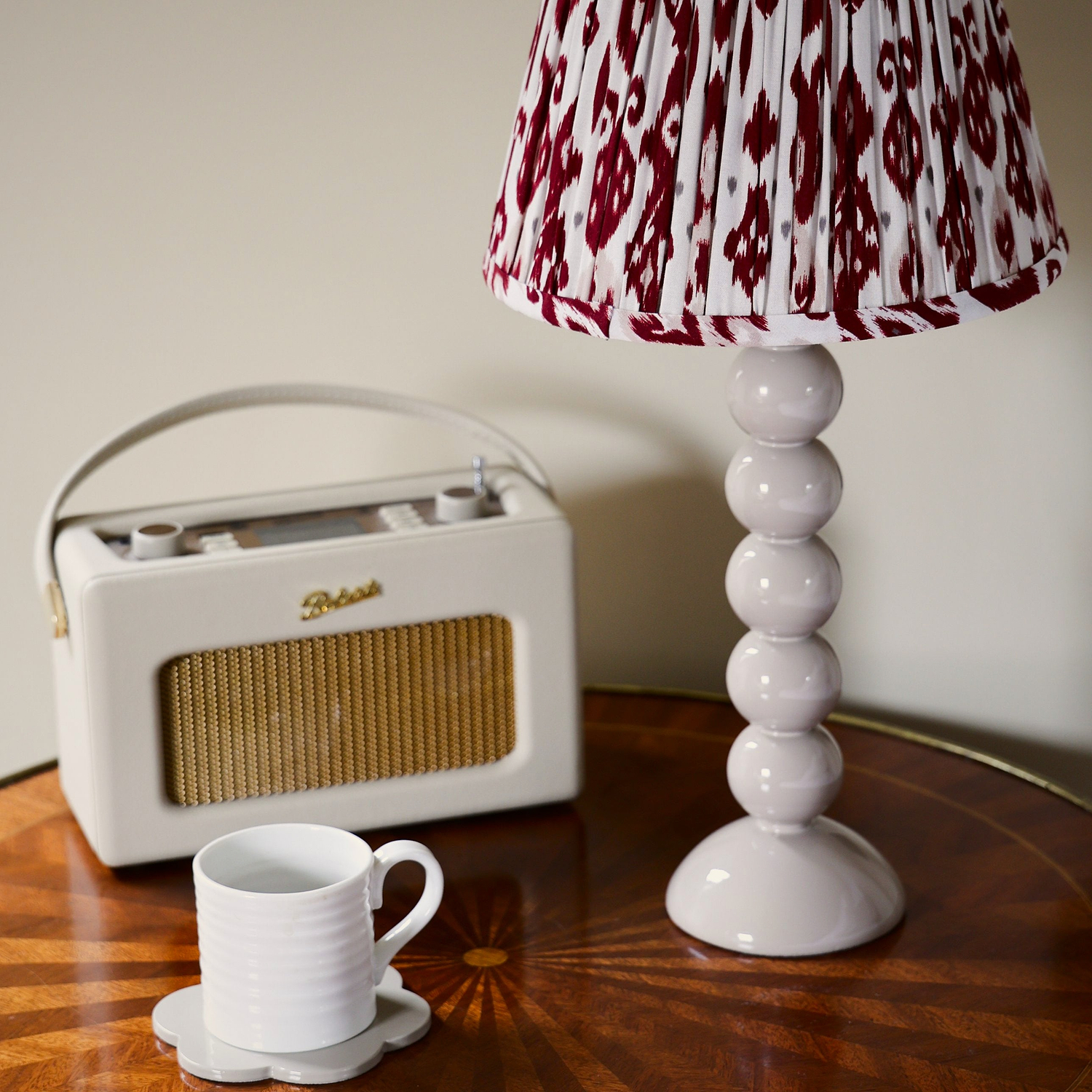 Ikat Empire Cherry & Cappuccino Lampshade - 25cm