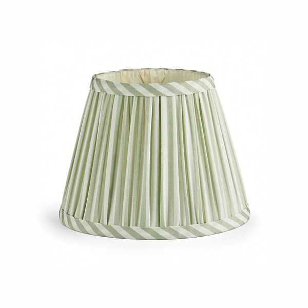 Sage Green Striped Lampshade - 6"