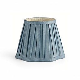 Chambray Blue Scallop Lampshade - 6"