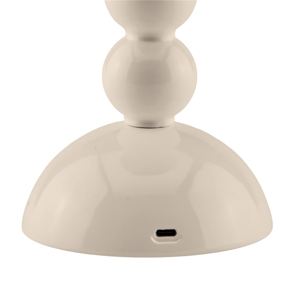 Cappuccino Lacquer Rechargeable Bobbin LED Lamp