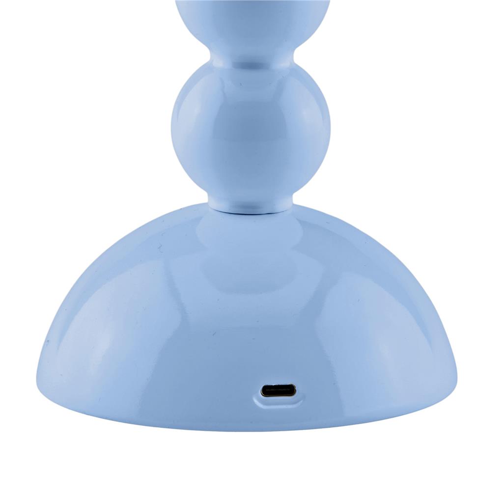 Pale Denim Lacquer Rechargeable Bobbin LED Lamp