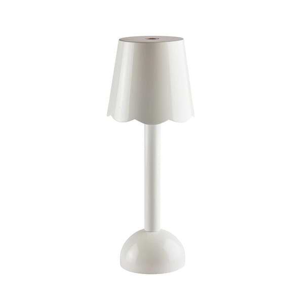 White Scallop Rechargeable LED Lamp