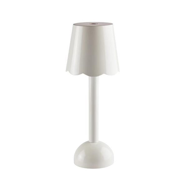 White Scallop Rechargeable LED Lamp