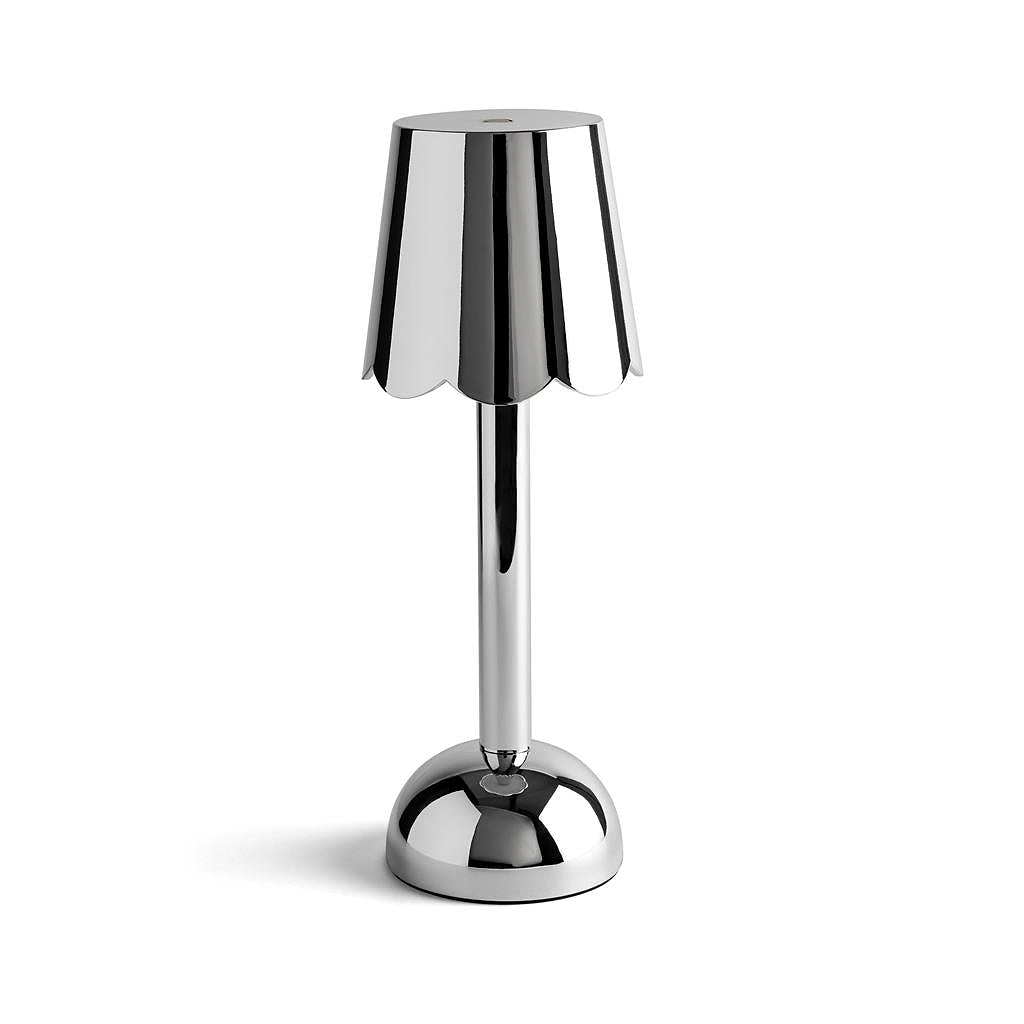 Chrome Lacquer Rechargeable Bobbin LED Lamp