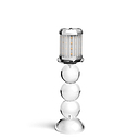 Small Clear Bobbin Lamp Base & Rechargeable Bulb - 19cm