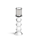 Small Clear Bobbin Lamp Base & Rechargeable Bulb - 19cm