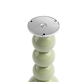 Small Sage Bobbin Lacquered Lamp Base & Rechargeable Bulb - 19cm