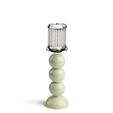 Small Sage Bobbin Lacquered Lamp Base & Rechargeable Bulb - 19cm
