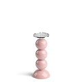Small Mauve Bobbin Lacquered Lamp Base & Rechargeable Bulb - 19cm