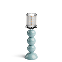 Small Chambray Bobbin Lacquered Lamp Base & Rechargeable Bulb - 19cm