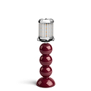Small Cherry Bobbin Lacquered Lamp Base & Rechargeable Bulb - 19cm