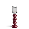 Small Cherry Bobbin Lacquered Lamp Base & Rechargeable Bulb - 19cm