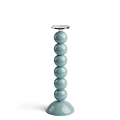 Tall Chambray Bobbin Lacquered Lamp Base & Rechargeable Bulb - 34cm