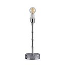 Silver Bamboo Rechargeable Lamp Base - 12"