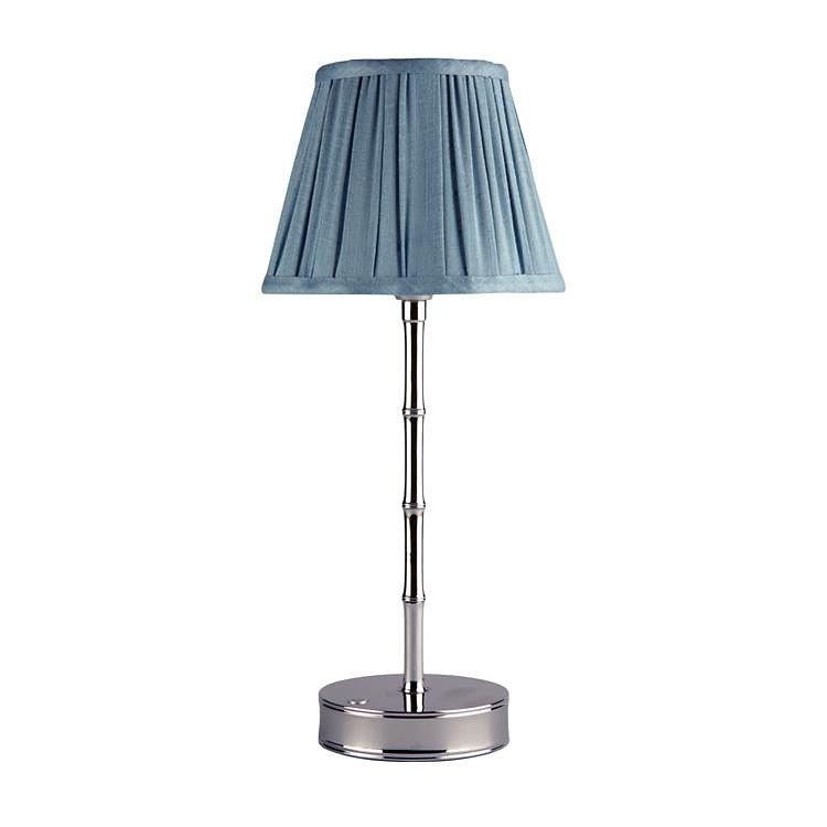 Silver Bamboo Rechargeable Lamp Base - 12"