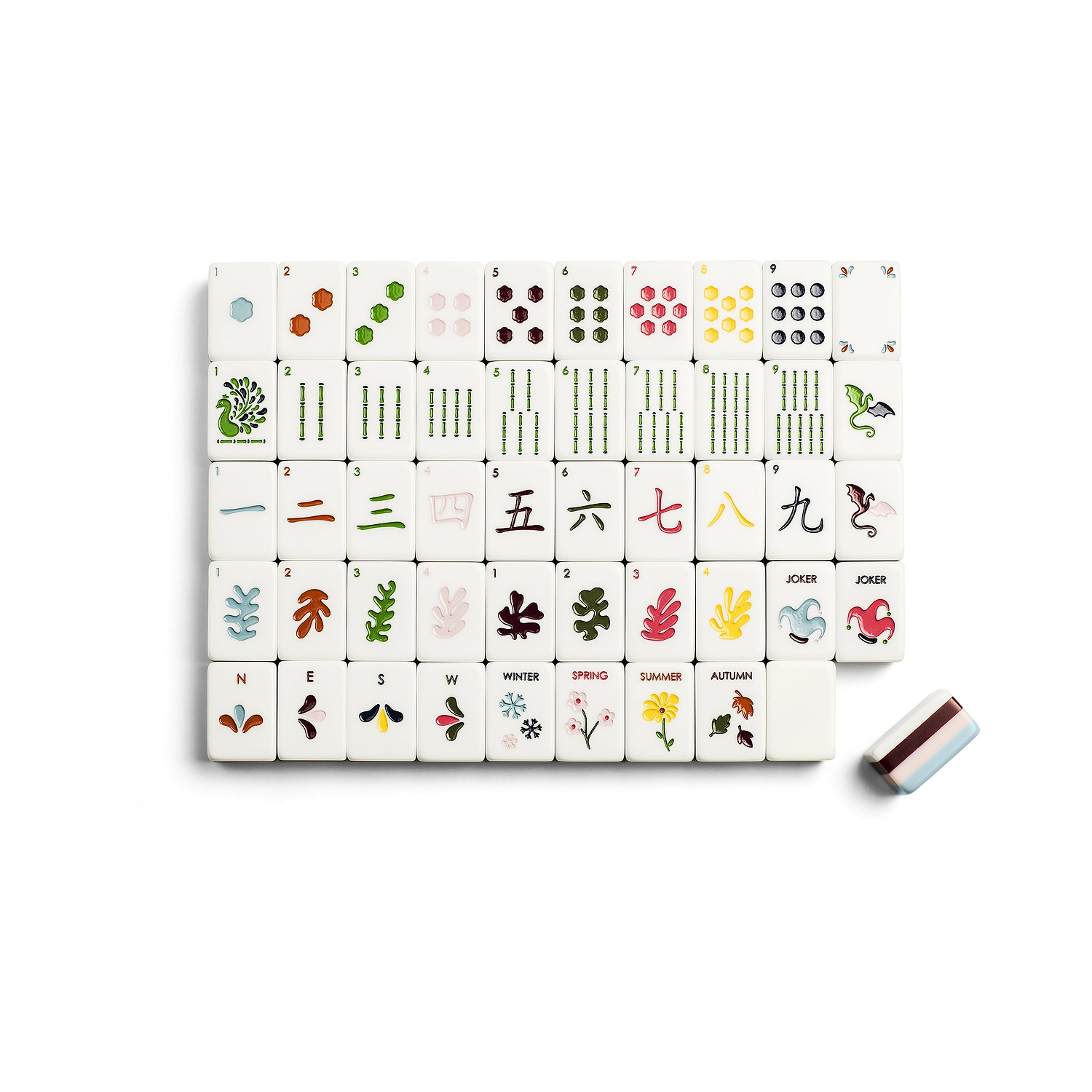 Ikat Mink Lacquered Mahjong Set