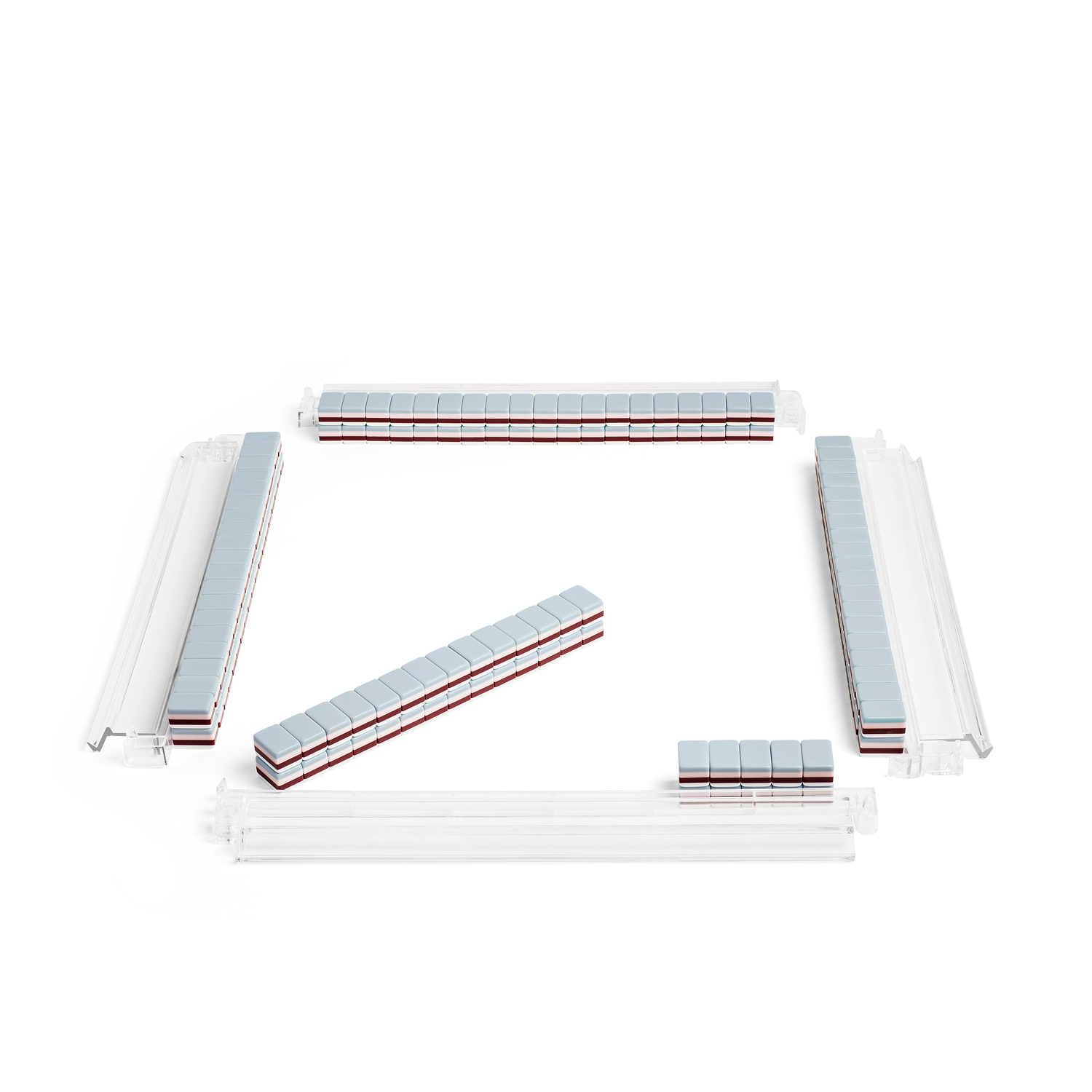 Clear Mahjong Racks - 4-Piece Set