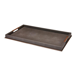 Large Anthracite Shagreen Tray