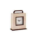 Ecru Faux Shagreen Carriage Clock