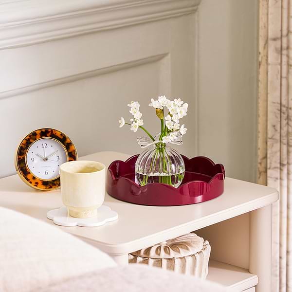 Cherry Small Round Scallop Tray