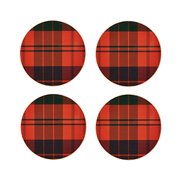 Ross Tartan Coasters- Set of 4