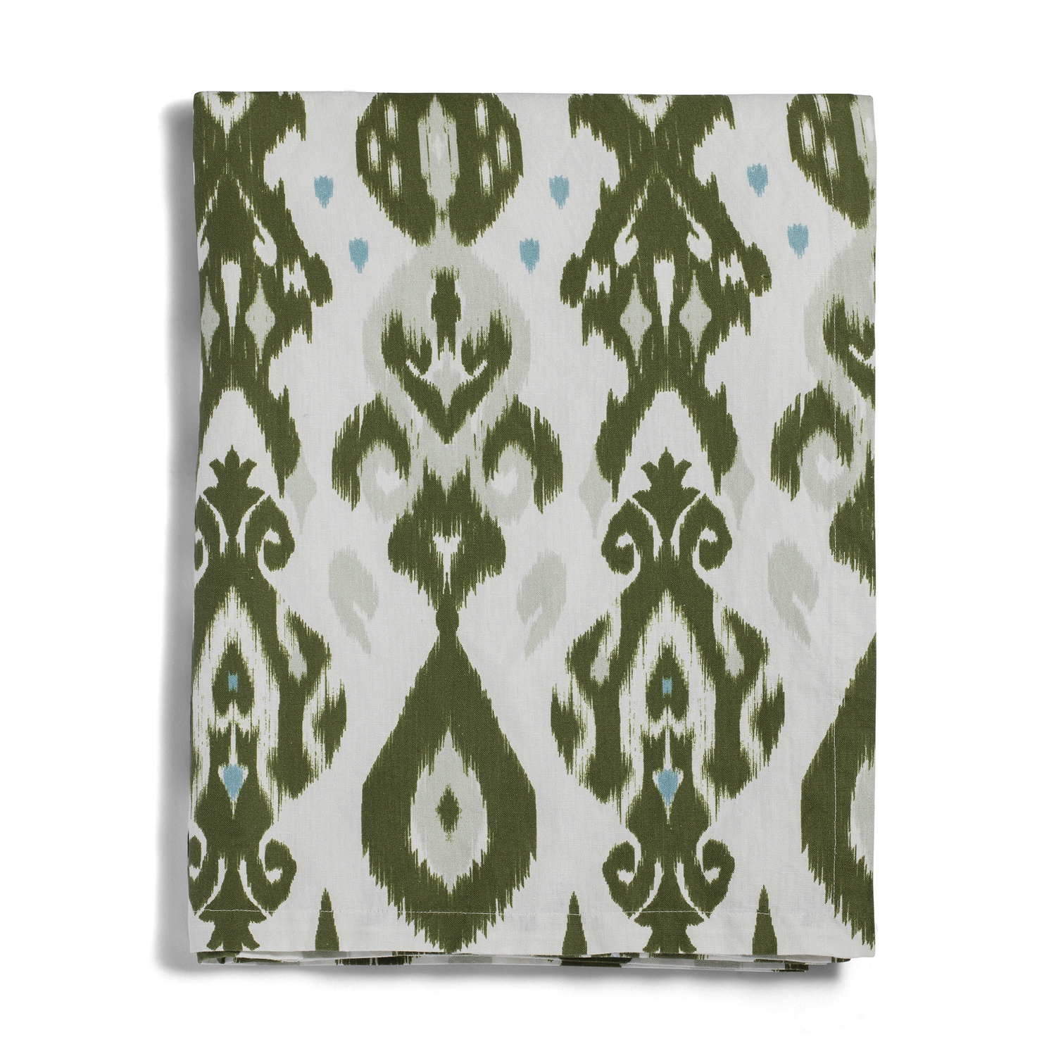 Ikat Khaki Linen Tablecloth