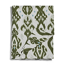 Ikat Khaki Linen Tablecloth