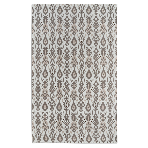 Ikat Mink Linen Tablecloth