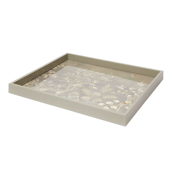Grey Medium Chinoiserie Tray