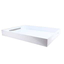 White Large Lacquered Ottoman Tray
