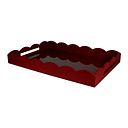 Cherry Large Lacquered Scallop Ottoman Tray