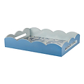Palm Beach Blue Lacquered Scallop Medium Tray