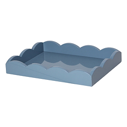 Chambray Blue Small Lacquered Scallop Tray - Limited Edition