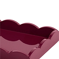 Cherry Small Lacquered Scalloped Tray