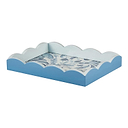 Palm Beach Blue Lacquered Scallop Small Tray