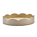 Cappuccino Small Round Scallop Tray