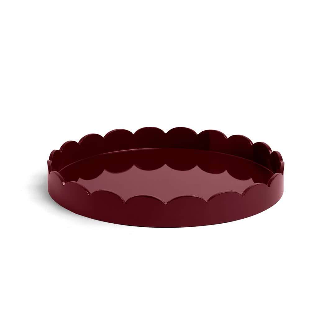 Cherry Round Medium Lacquered Scallop Tray