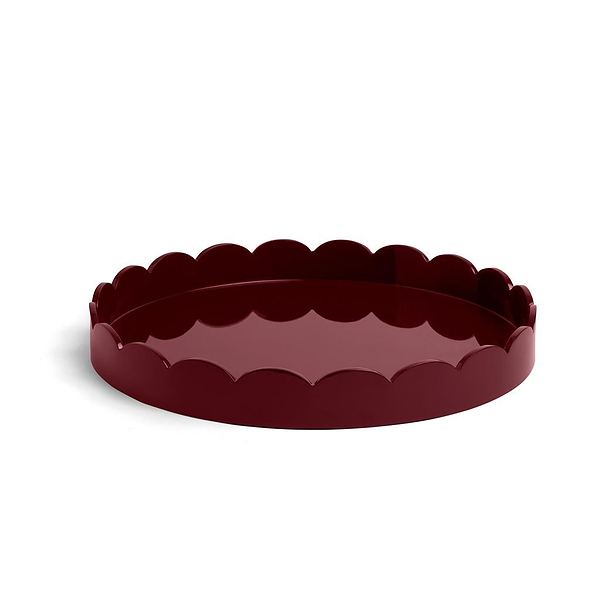 Cherry Round Medium Lacquered Scallop Tray