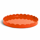 Orange Round Large Lacquered Scallop Tray