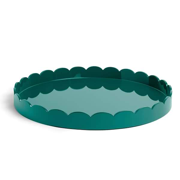 Racing Round Large Lacquered Scallop Tray