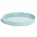Eau de Nil Round Large Lacquered Scallop Tray