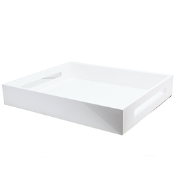 White Medium Lacquered Serving Tray