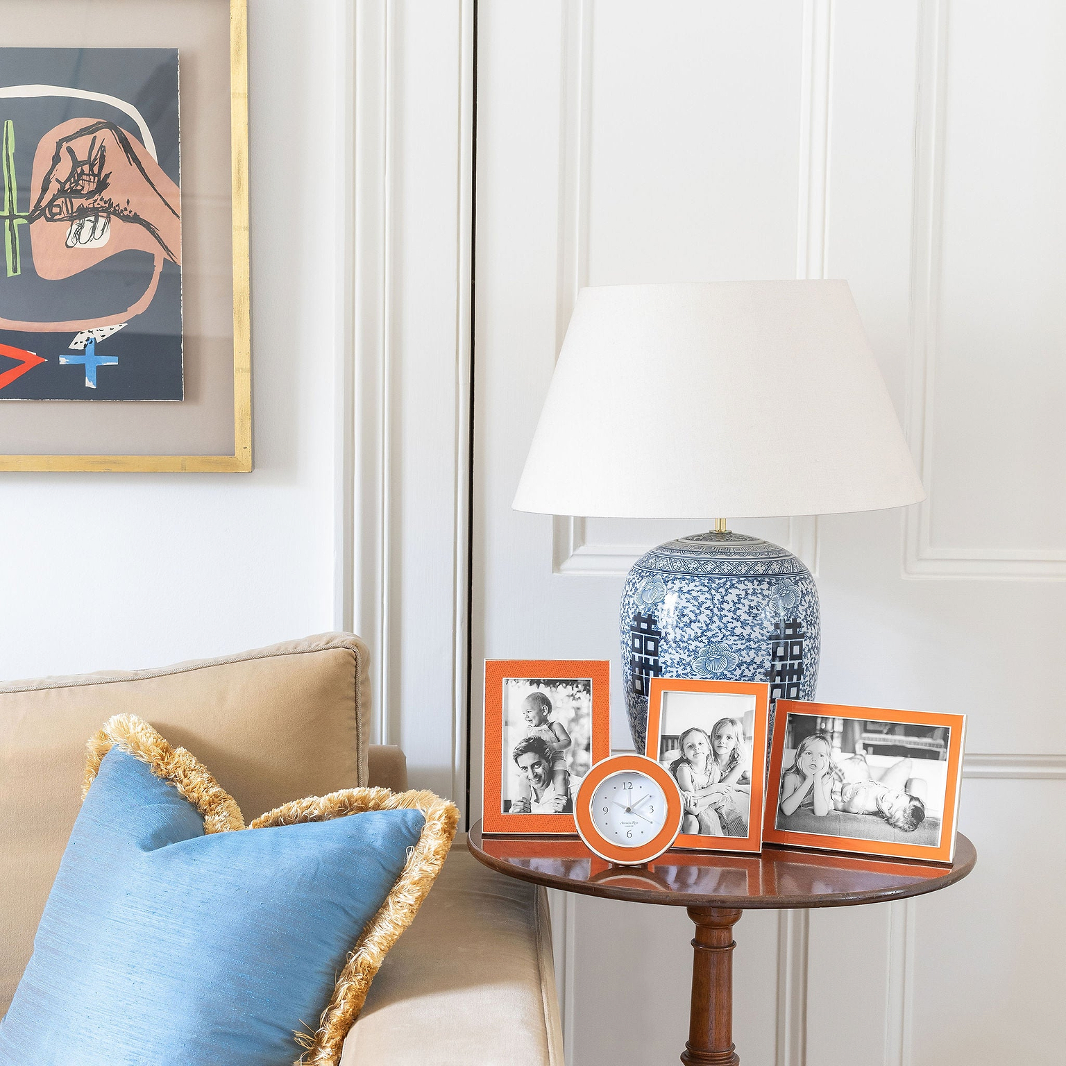 Orange & Silver Alarm Clock