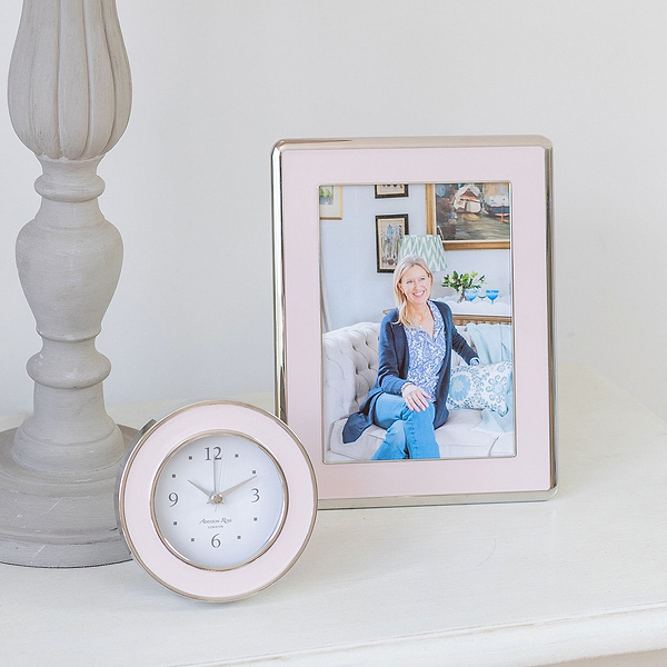 Light Pink & Silver Alarm Clock
