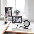 Black Croc & Silver Frame