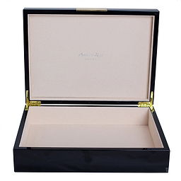 Black Storage Box : Gold Trim
