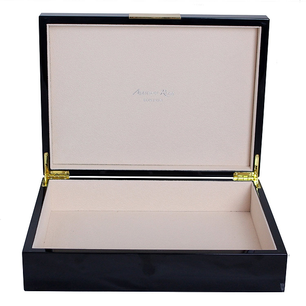 Black Storage Box : Gold Trim