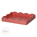 Coral Pink Small Lacquered Scallop Tray - Limited Edition