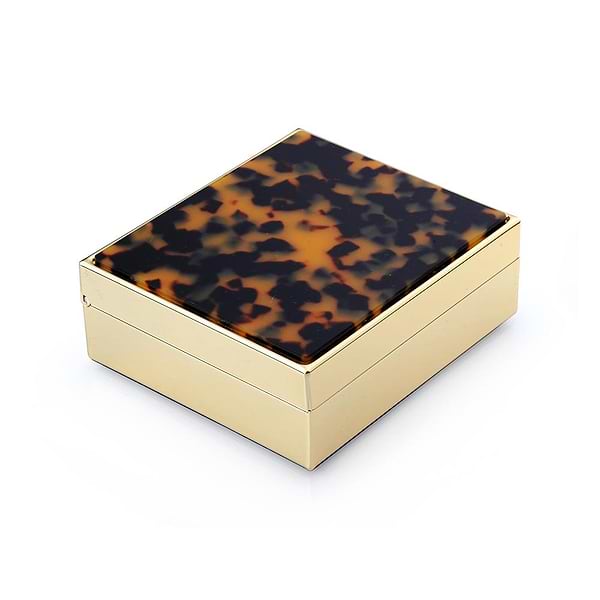 Faux Tortoiseshell & Gold Box