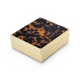 Faux Tortoiseshell & Gold Box